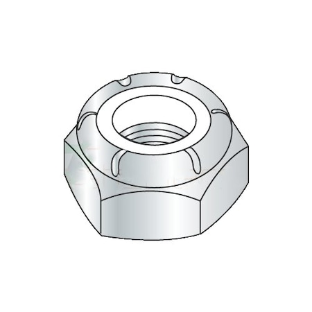 Nylon Insert Lock Nut, 1-3/8-6, Steel, Zinc Plated, 10 PK